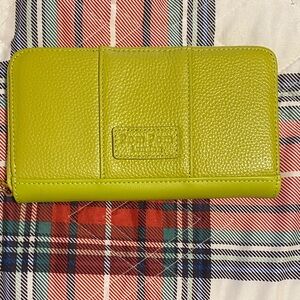 Pom Pom London Lime Green Leather Wallet